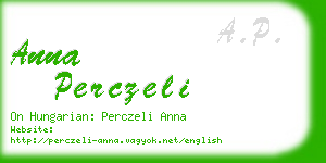 anna perczeli business card